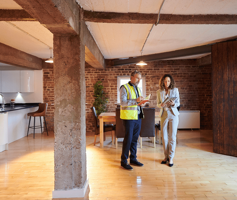 completing a snagging survey in a newly built property